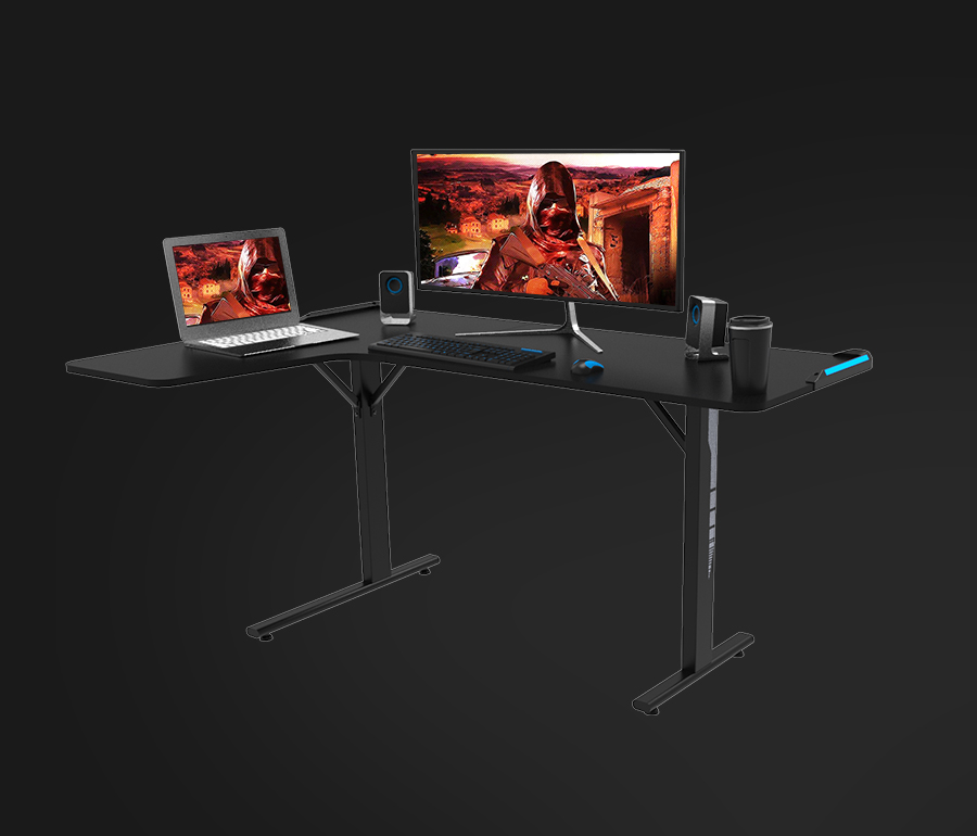 l shaped gaming computer desk