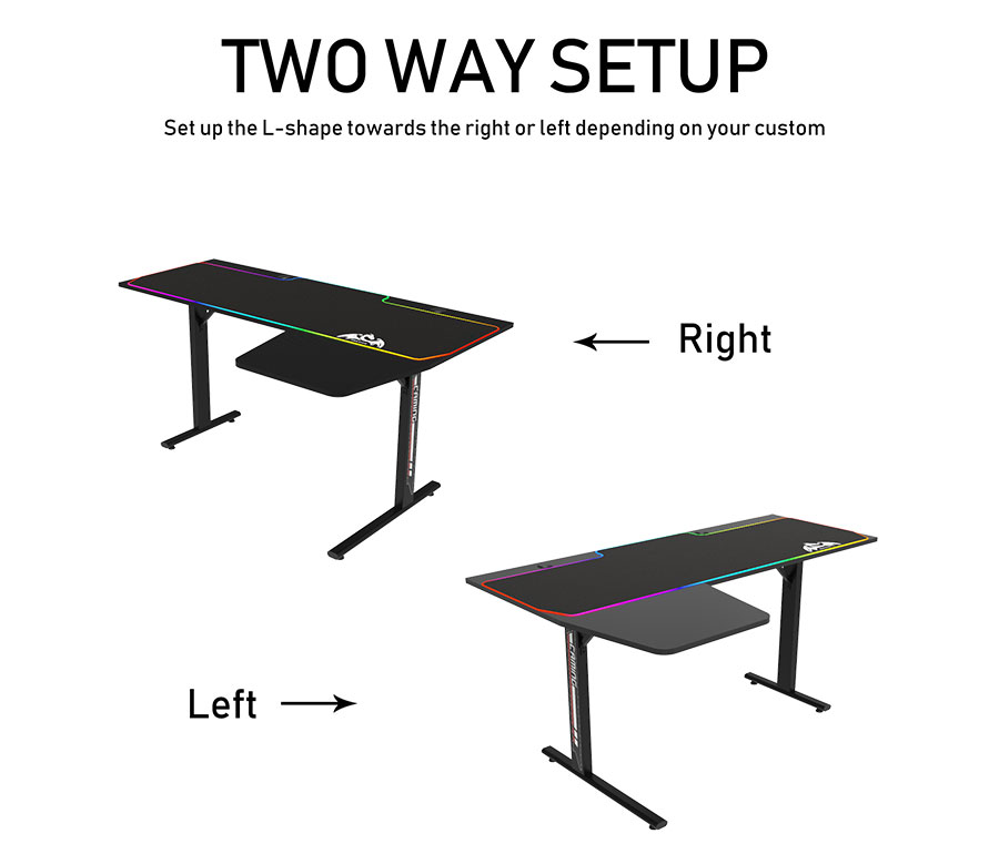 l shaped desk gaming setups